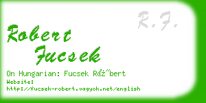 robert fucsek business card